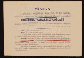 cc 1910 Meghívó A Jászkun Falkavadász Társasága által rendezett Hubertus Vadászlovaglásra Rupp Zsigm...