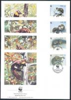 WWF Pine Marten set + 4 FDC WWF Nyuszt sor + 4 FDC