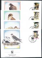 WWF Északi sólyom sor + 4 FDC WWF Northern hawk set + 4 FDC