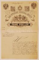 1880 Das Optische General - Depot, Franz Poeller reklám kiadvány 33x21cm