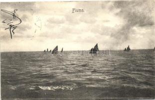 Fiume, sailing boats; Divald Károly (EK)