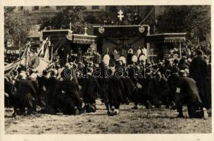 1930 Budapest I. Vérmező, a Pápai Legátus tábori miséje a Szent Imre ünnepségek alkalmából