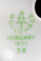 Hollóházi kárókatona, kézzel festett, jelzett, hibátlan, m:14 cm