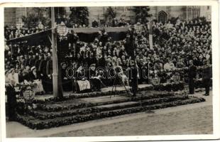 1940 Kolozsvár, bevonulás, Horthy, Purgly / entry of the Hungarian troops, Horthy, Purgly 'vissza' So. Stpl (EK)