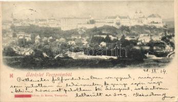 1898 Veszprém, kiadja Köves és Boros (ázott sarok / wet corner)