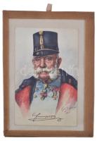 Franz Joseph in hanging glass frame s: Rud. Schneider