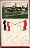 Gross-Gerau, Austriand and German flags (EB)