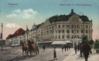 Temesvár, Ferenc József út, Lloyd palota és tőzsde / Franz Joseph street, Lloyd palace, stock exchange (EK)