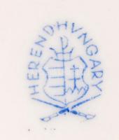 Herendi kézzel festett virágmintás porcelán tálka, apró lepattanással, jelzett, d: 6,5 cm, m: 5 cm