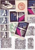 Ex libris több példányos tétel, kb. 100 db