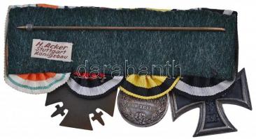 Német Birodalom / Württemberg 1892. "Ezüst Katonai Érdemérem" jelzetlen ezüst kitüntetés m...