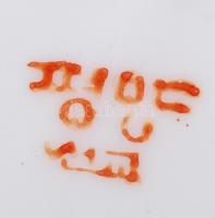 Áttört tájképes porcelán váza, jelzett, m: 12,5 cm