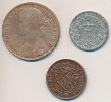 Vegyes: Nagy-Britannia 1887. 1p CuNi "Viktória" +  Olaszország/ magyar verdejel 1894KB 20c...