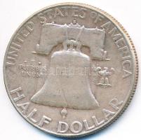 Amerikai Egyesült Államok 1951S 1/2$ Ag "Franklin" T:2-  USA 1951S Half Dollar Ag "Franklin" C:VF  Krause KM# 199