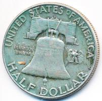 Amerikai Egyesült Államok 1952D 1/2$ Ag "Franklin" T:2-  USA 1952D Half Dollar Ag "Franklin" C:VF  Krause KM# 199