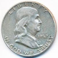 Amerikai Egyesült Államok 1952D 1/2$ Ag "Franklin" T:2- 
USA 1952D Half Dollar Ag "Fr...