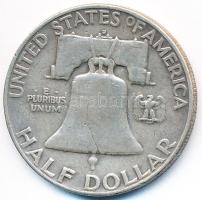 Amerikai Egyesült Államok 1953D 1/2$ Ag "Franklin" T:2-  USA 1953D Half Dollar Ag "Franklin" C:VF  Krause KM# 199