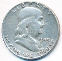 Amerikai Egyesült Államok 1953D 1/2$ Ag "Franklin" T:2- 
USA 1953D Half Dollar Ag "Fr...