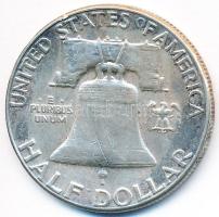 Amerikai Egyesült Államok 1961. 1/2$ Ag "Franklin" T:2-  USA 1961. Half Dollar Ag "Franklin" C:VF  Krause KM# 199