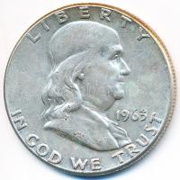 Amerikai Egyesült Államok 1963. 1/2$ Ag "Franklin" T:2- 
USA 1963. Half Dollar Ag "Fr...