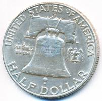 Amerikai Egyesült Államok 1963D 1/2$ Ag "Franklin" T:2-  USA 1963D Half Dollar Ag "Franklin" C:VF  Krause KM# 199