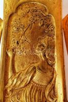 Szecessziós bronz váza, jelzés nélkül, m:15,5 cm / Art Nouveau Bronze Vase