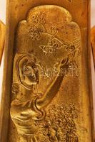 Szecessziós bronz váza, jelzés nélkül, m:15,5 cm / Art Nouveau Bronze Vase