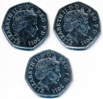 Nagy-Britannia 2011. 50p CuNi "Londoni olimpia" (3xklf) T:2
Great Britain 2011. 50 Pence C...