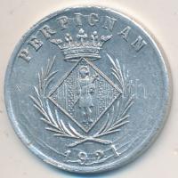 Franciaország 1921. 5c "Kereskedelmi Szövetség" Al zseton T:2-
France 1921. 5 Cents "...