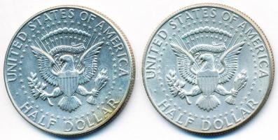 Amerikai Egyesült Államok 1965-1966. 1/2$ Ag "Kennedy" (2x) T:2 USA 1965-1966. 1/2 Dollar Ag "Kennedy" (2x) C:XF Krause KM#202