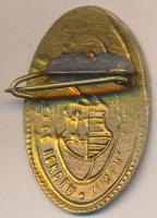 ~1940. "IX. Ker. Szent Imre Hg.-uti Áll. Általános Iskola" aranyozott, zománcozott fém jel...