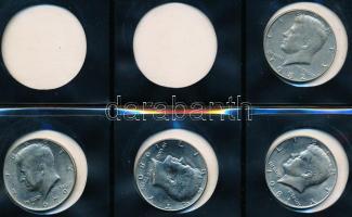 Amerikai Egyesült Államok 1971-1982. 1/2$ "Kennedy" (16x) + 1979-1999. 1$ "Susan B. A...