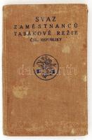 1933 Csehszlovák dohánygyári tagsági könyv bélyegekkel