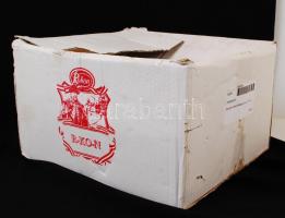 Dekoratív üvegtál, hibátlan, karcos, 17×32 cm