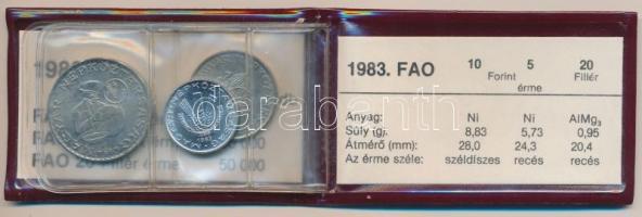 1983. 20f + 5Ft + 10Ft + 100Ft "FAO" eredeti tokokban, tanúsítvánnyal T:BU