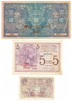 Jugoszlávia/Szerb-Horvát-Szlovén Királyság 1919. 1/2D "2K" felülbélyegzéssel + 5D "20...