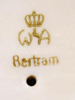 W&A Bertram tapsoló kisfiú és táncoló kislány kerámiafigura-pár, kézzel festett, jelzett, apró k...