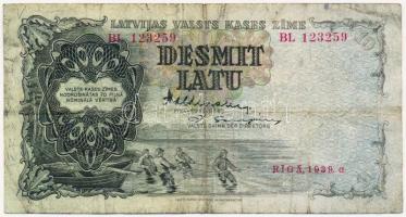 Lettország 1939. 10L T:III Latvia 1939. 10 Latu C:F Krause 29