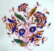 Herendi MHG kézzel festett füles kínáló tál, hibátlan, jelzett, 18x17 cm