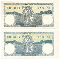 Románia 1946. 100.000L (2xklf) T:III,III-
Romania 1946. 100.000 Lei (2xdiff) C:F,VG
Krause 68