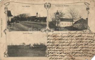 3 db RÉGI kárpátaljai városképes lap; Munkács, Visk / 3 old Transcarpathian town-view postcards; Mun...