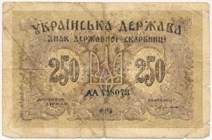 Ukrajna/Autonóm Köztársaság/ 1918. 250K T:III- Ukraine/Autonomous Republic/ 1918. 250 Karbovantsiv C:VG Krause 39