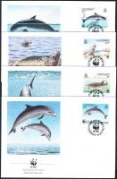 WWF Marine animals set + 4 FDC WWF Tengeri állatok sor + 4 FDC