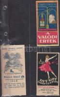 3 db régi számolócédula (Fővárosi Sörfőző R.T., Dietrich és Gottschlig R.T., Márkus József úri divat, kalap és cipőáruháza)