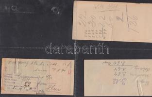 3 db régi számolócédula (Fővárosi Sörfőző R.T., Dietrich és Gottschlig R.T., Márkus József úri divat...