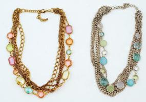 Bizsu lánc színes kővel 2db