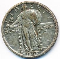 Amerikai Egyesült Államok 1925. 1/4$ Ag "Standing Liberty" T:2-
USA 1925. 1/4 Dollar Ag &q...
