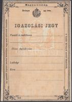 cca 1860-1890 Kitöltetlen igazolási jegy / ID