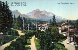 4 db RÉGI magyar és felvidéki városképes lap; Gyopáros, Szolnok, Tátra / 4 old Hungarian and Upper H...