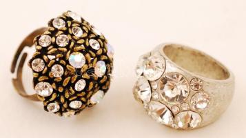 Köves divatgyűrű 2db